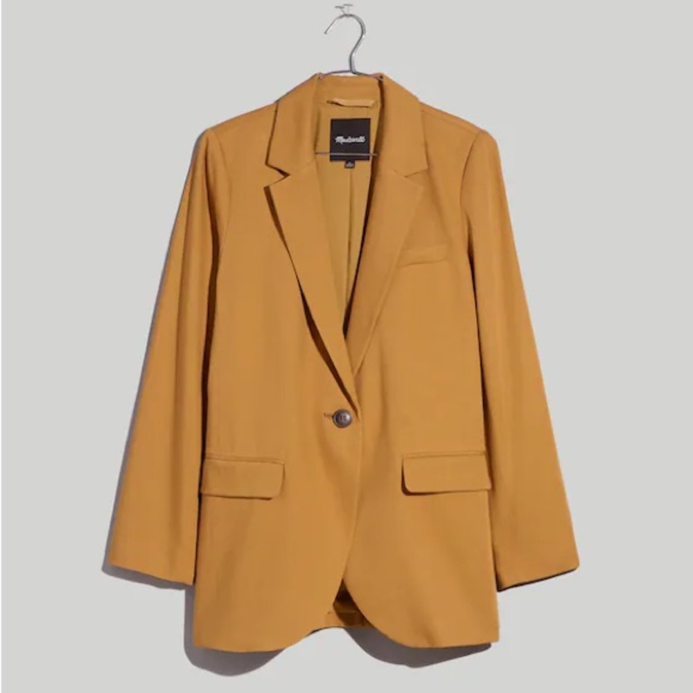 Madewell - The Larsen Blazer in Drapeweave toffee